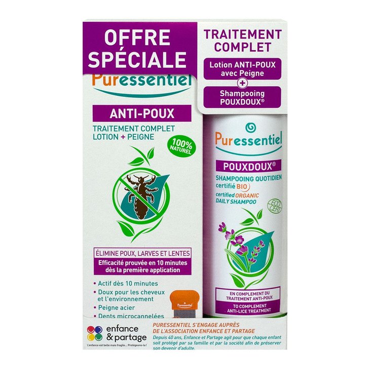 Duo anti-poux traitement + shampooing