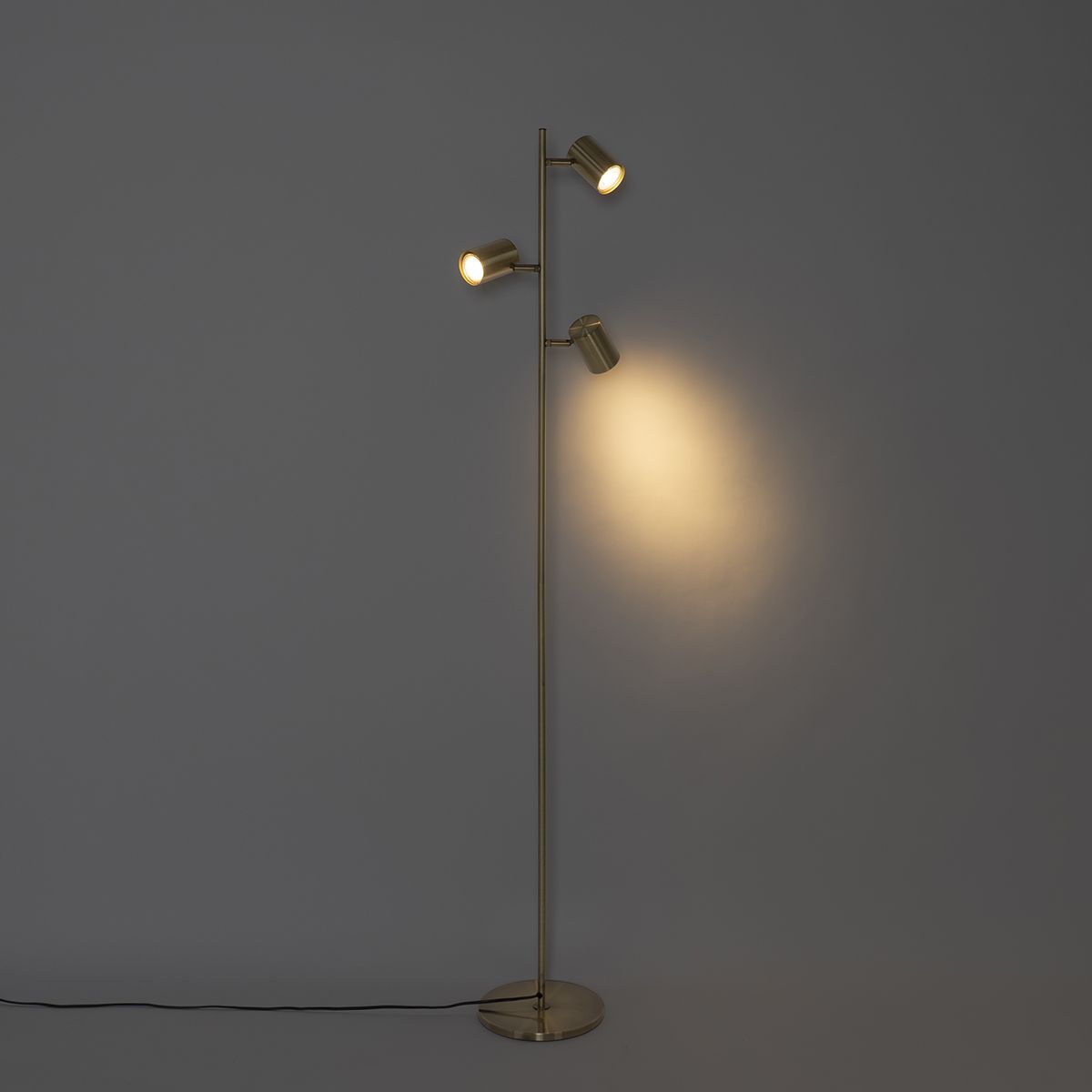 Moderne vloerlamp brons 3-lichts - Jeana