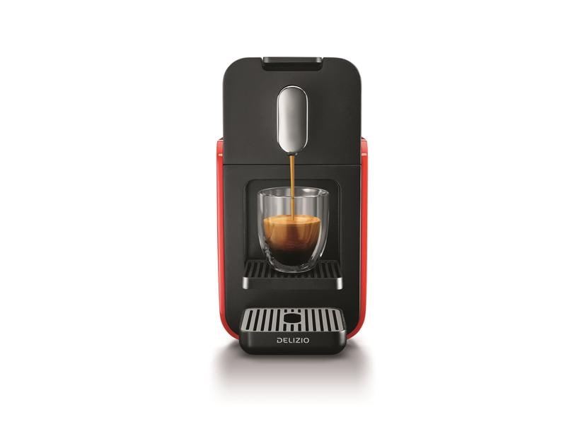 Delizio Kapselmaschine Brava Rot Kaffeemaschine für die Verwendung mit Kapseln des Delizio-Systems