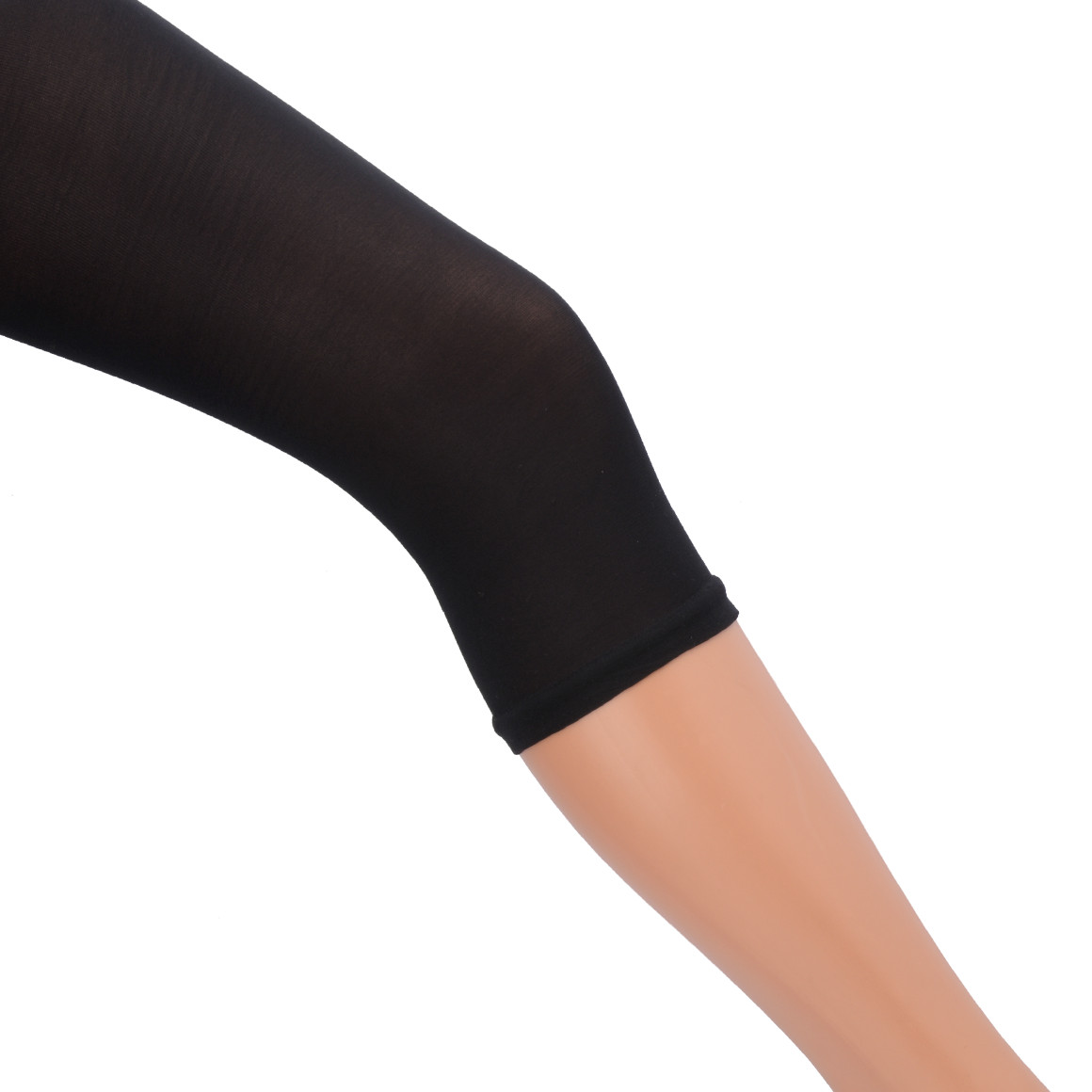 Damen Capri-Leggings Unifarben schwarz