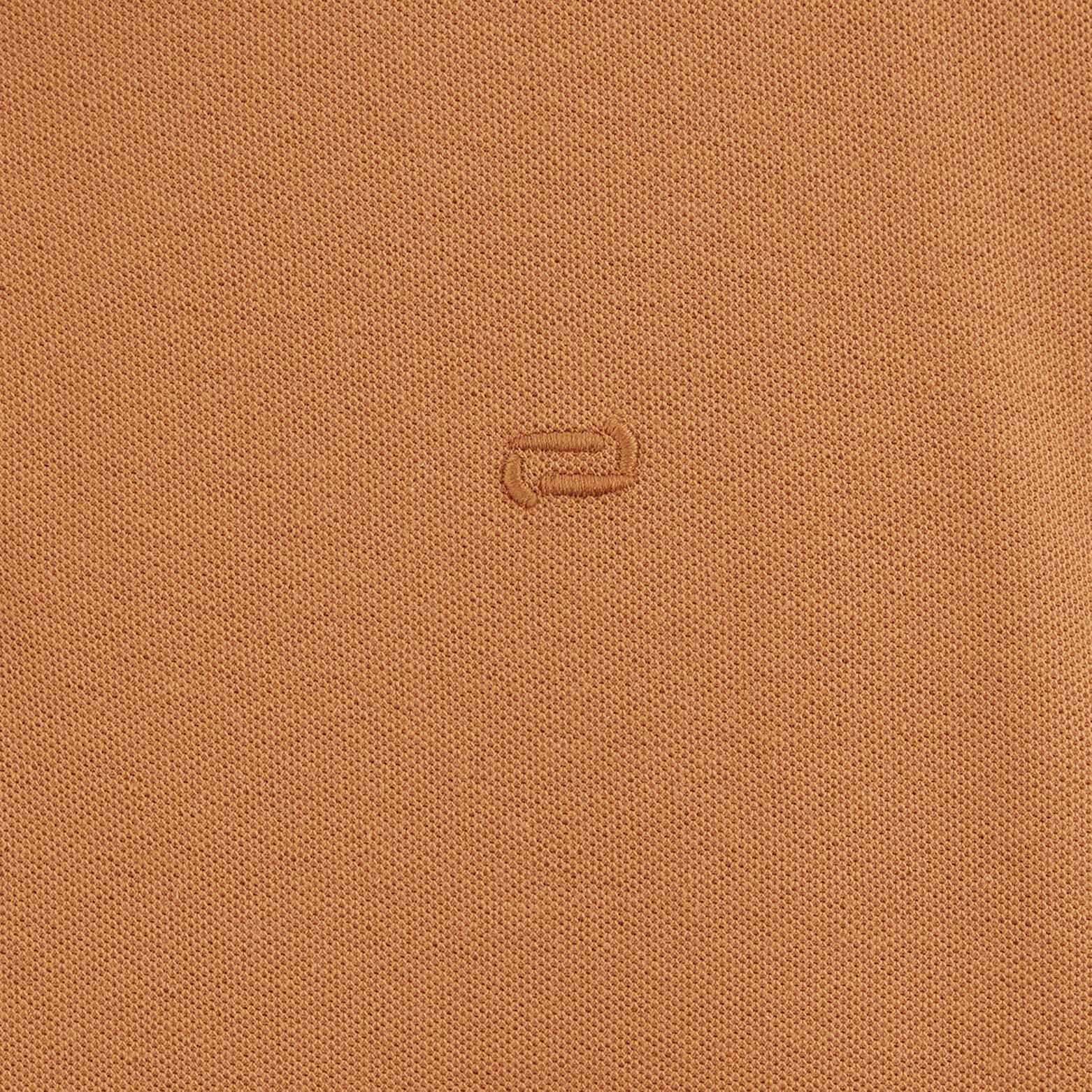 Polo manches courtes uni coton piqué Camel