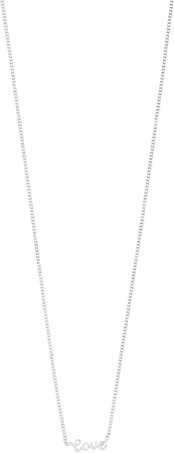 Pilgrim LOVE recycled necklace silver-plated Sølv