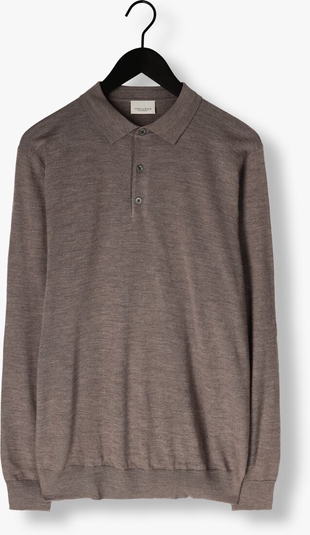 bruine profuomo polo polo ls merino