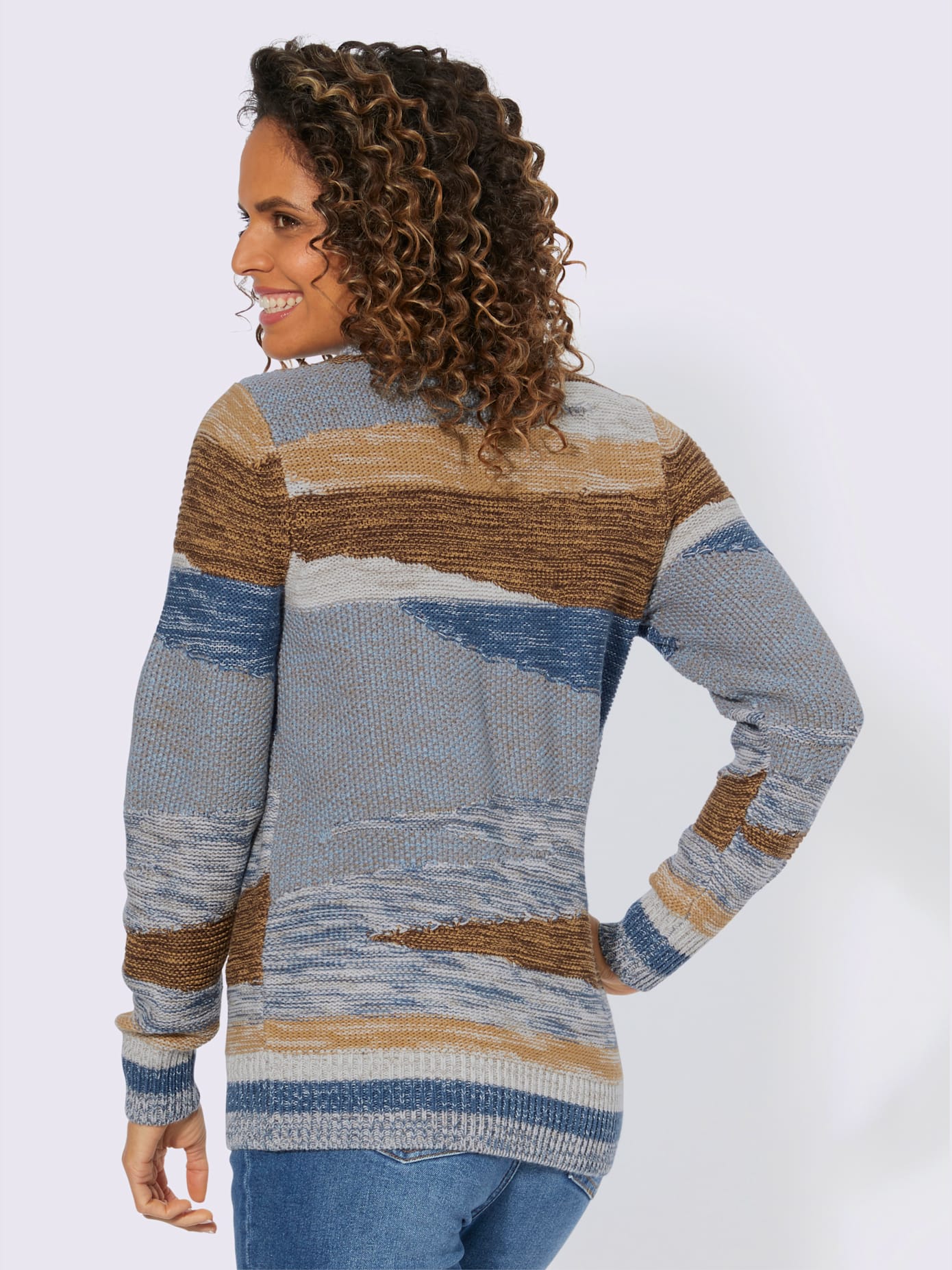 Pull en tricot bords-côtes pratiques