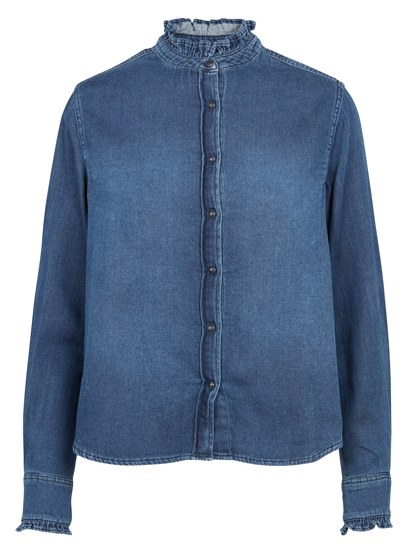 CHEMISE GABY - Chemise col rond en jean | Jean Stone
