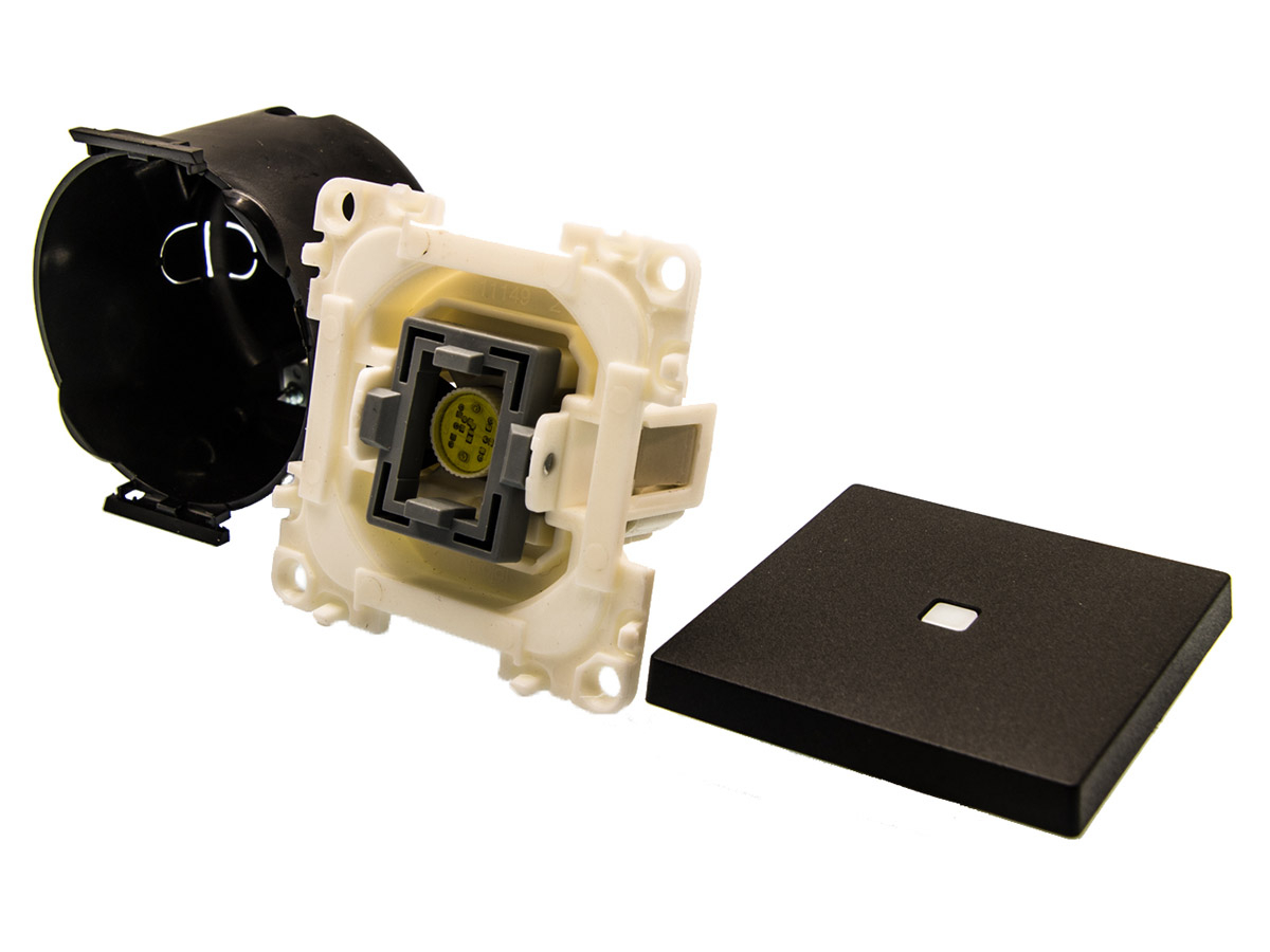 BBA 12 volt wipschakelaar met controlelampje - black