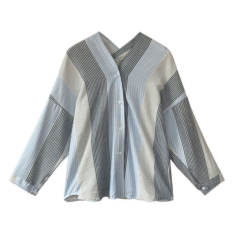 Happo - Gestreepte V-halsblouse