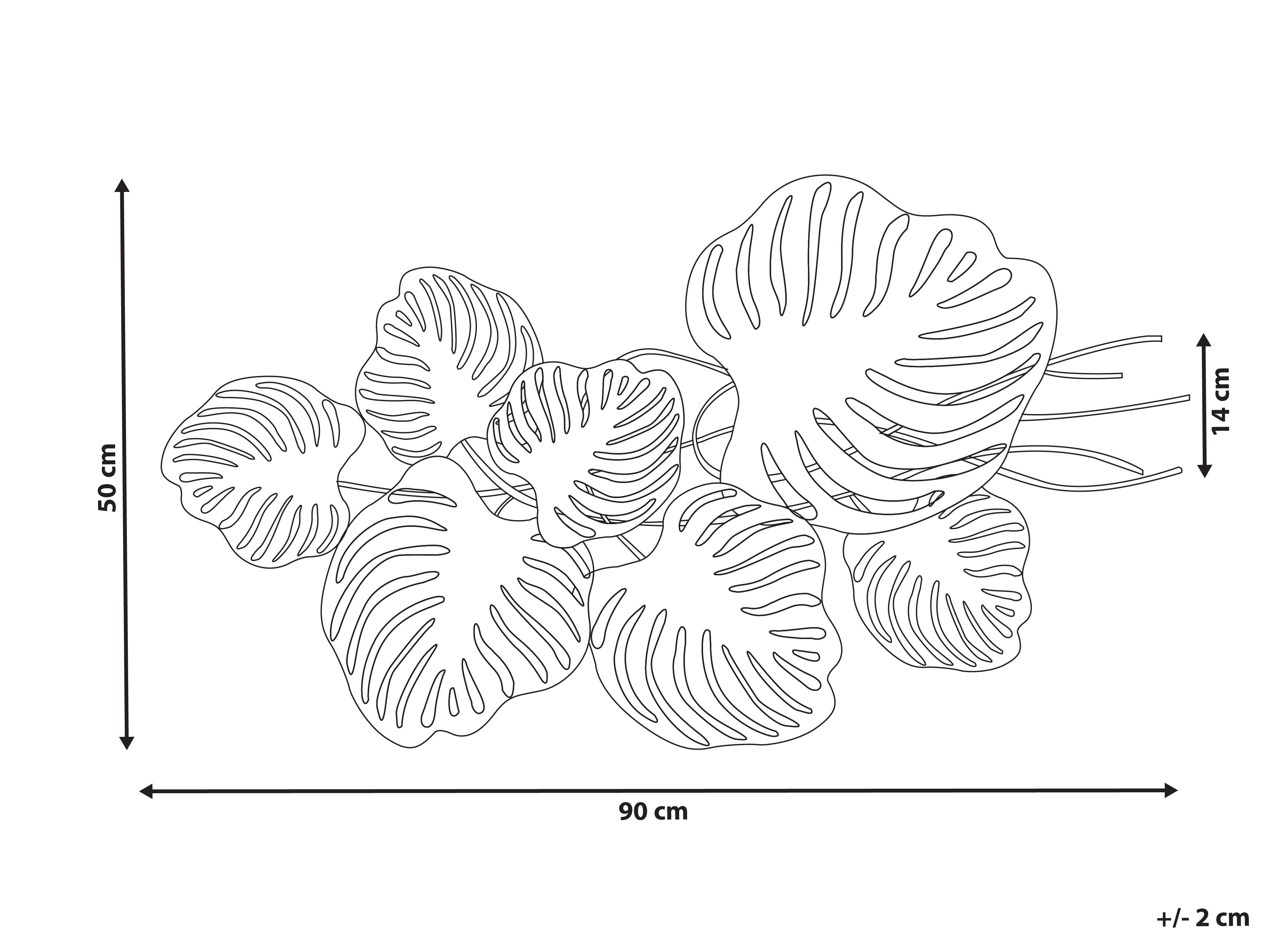 Wanddecoratie Blad HOLMIUM Metaal 50 cm Paars