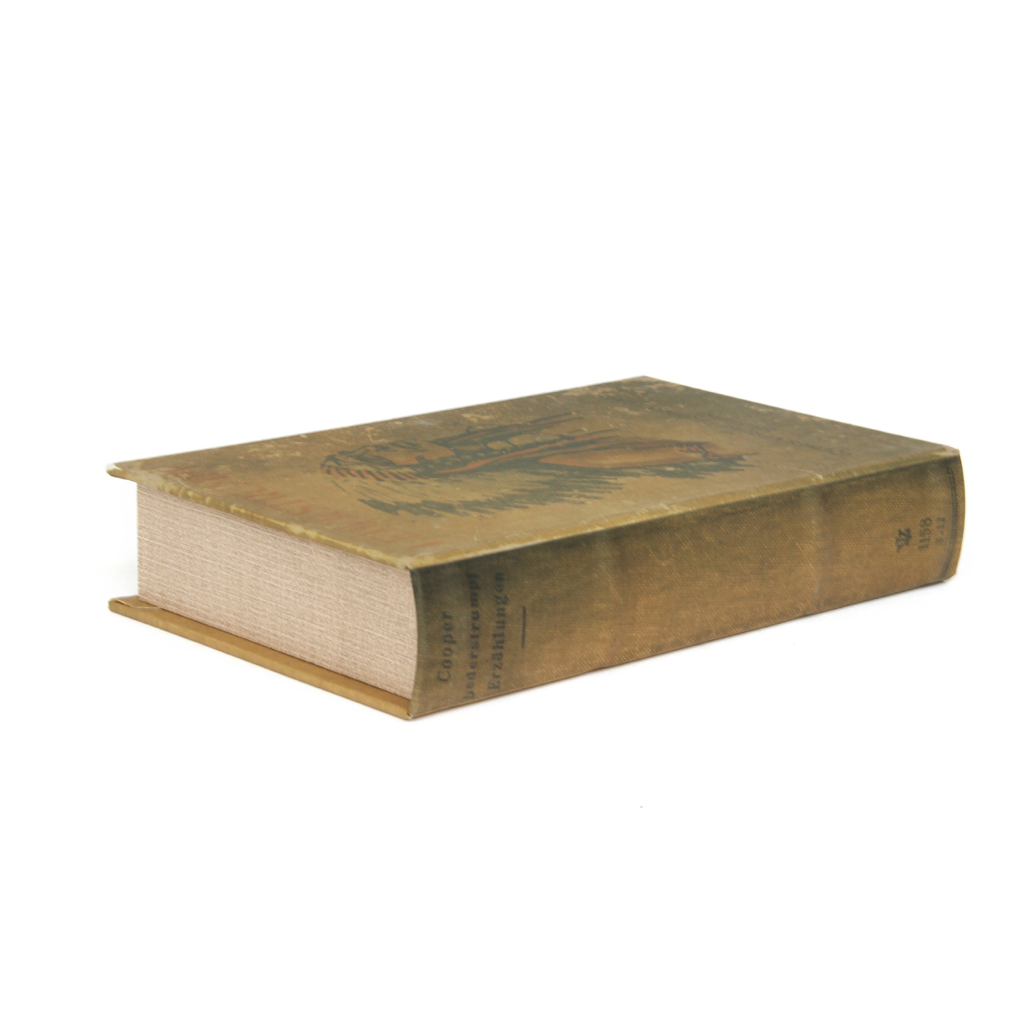 Buchhülle 'Lederstrumpf' mit Schließfach, T 5 cm, B 16 cm, H 24 cm von fischer's lagerhaus
