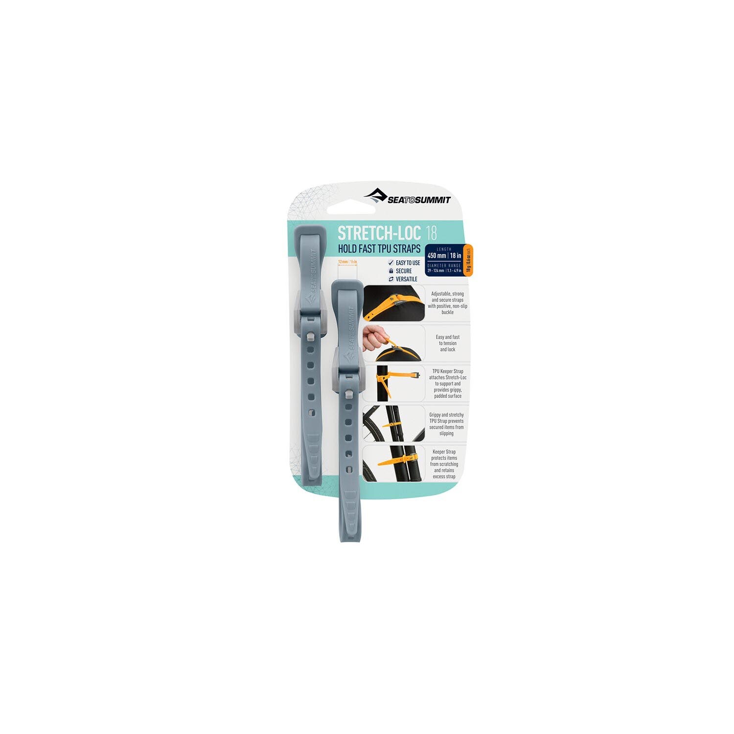 Sea to Summit Stretch-loc 18 - 12mm X 450mm 2 Pack