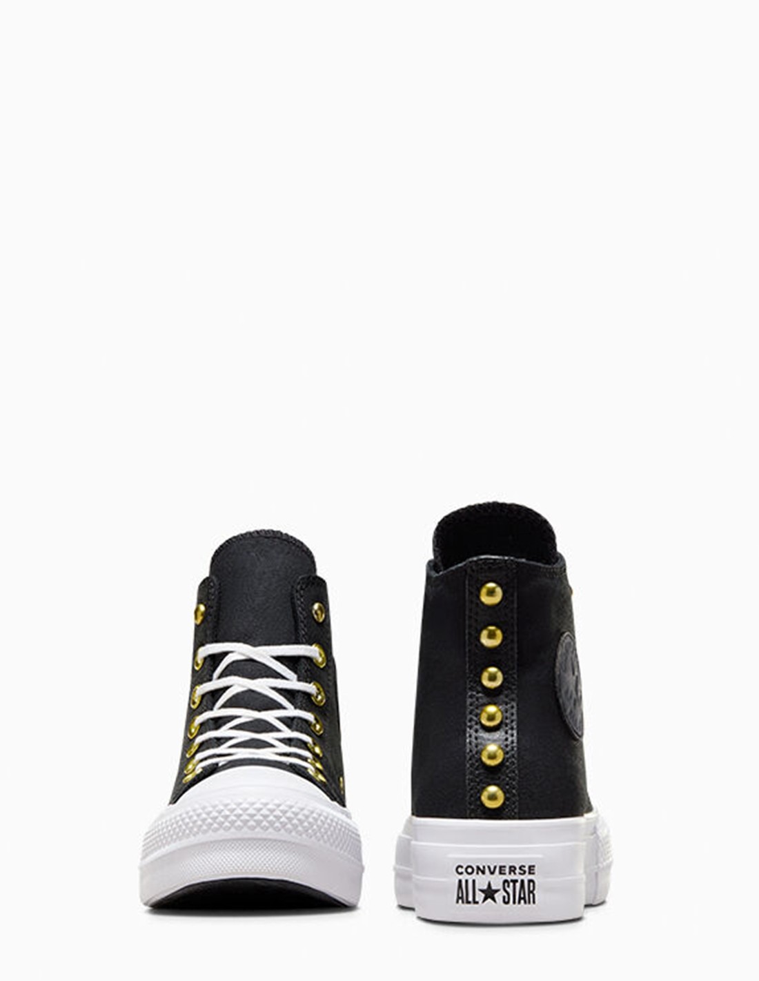 converse Sneakers Femme Montante Ctas Lift Hi Black/White/Gold