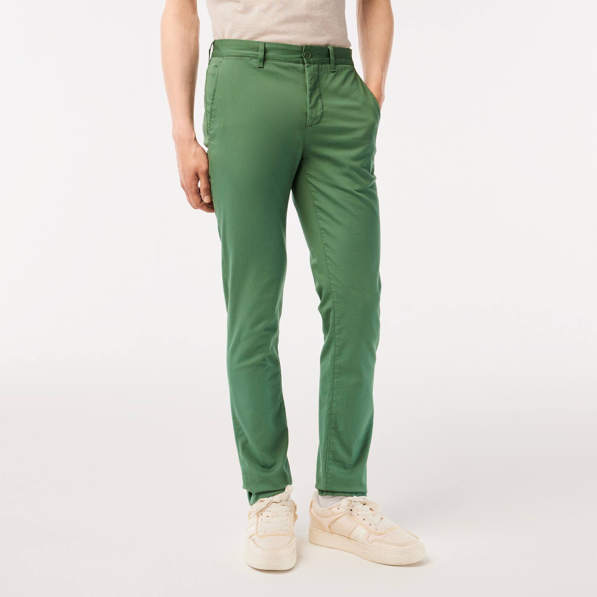 Slim Fit Chinohose mit Baumwolle und Stretch Hosen & Shorts - Grün - Lacoste - Herren
