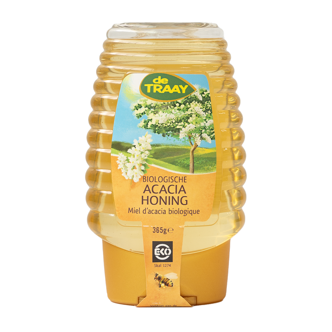 De Traay Acacia honing knijpfles (bio) 365 gram