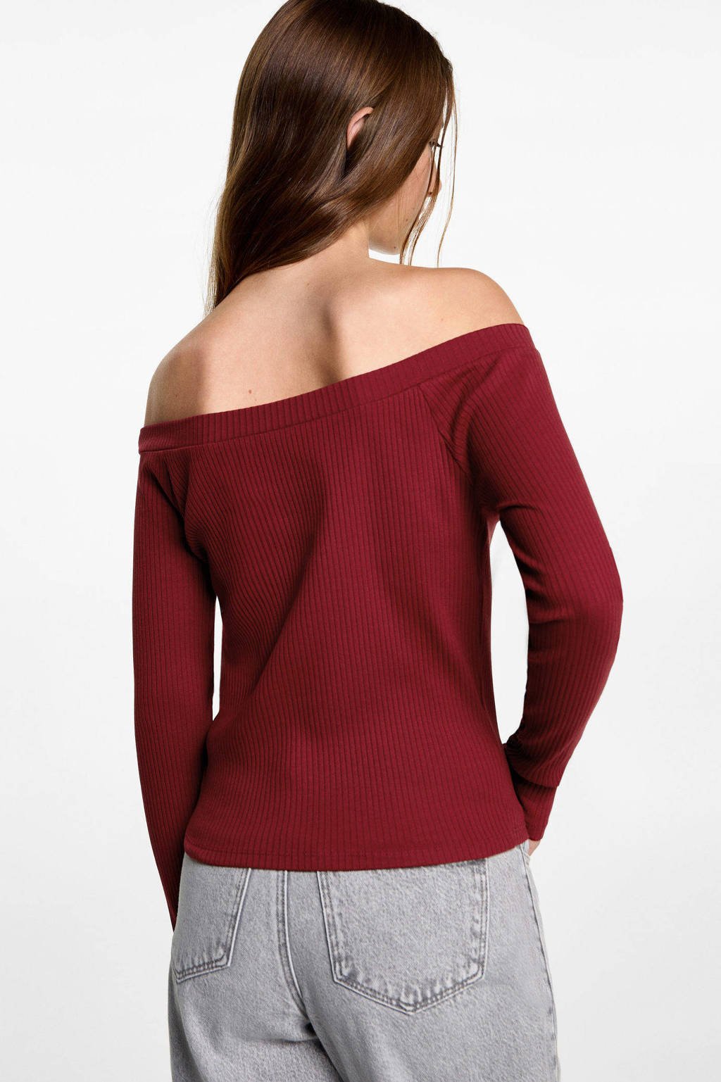 MANGO TEEN off shoulder top rood