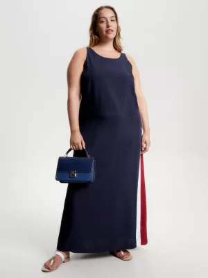 Vestido longo sem mangas Curve Global Stripe