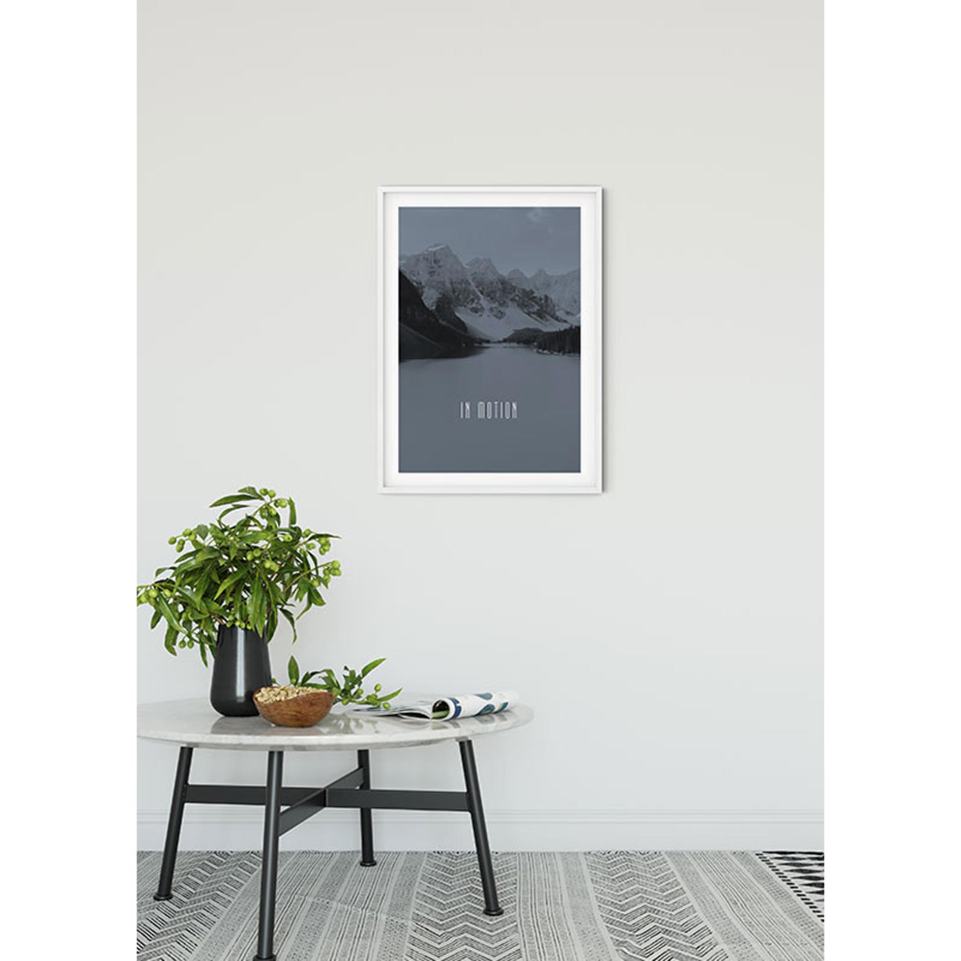 Wandbild WORD LAKE IN MOTION STEEL - 50x70 cm
