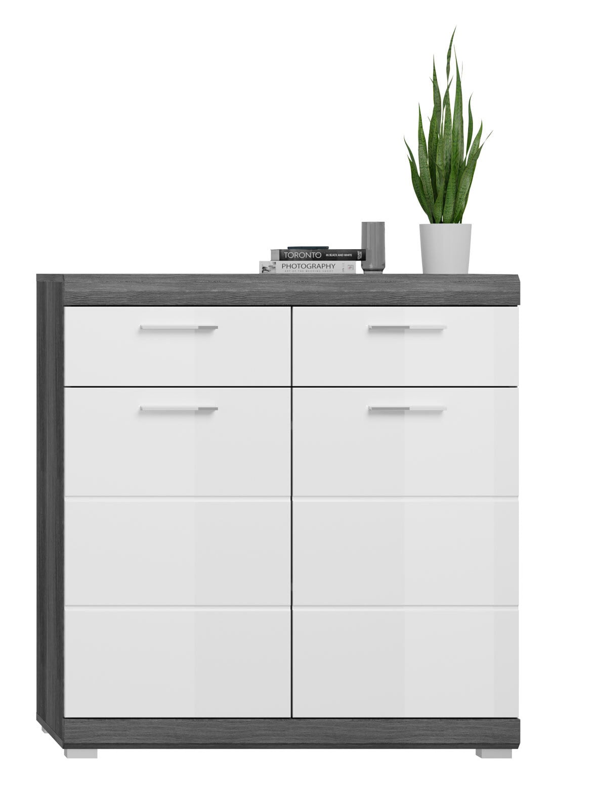 Schuhschrank SCOUT 90 x 96 cm grau/ weiß