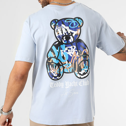 Tee Shirt Oversize Large Art Series Blue Bleu Ciel