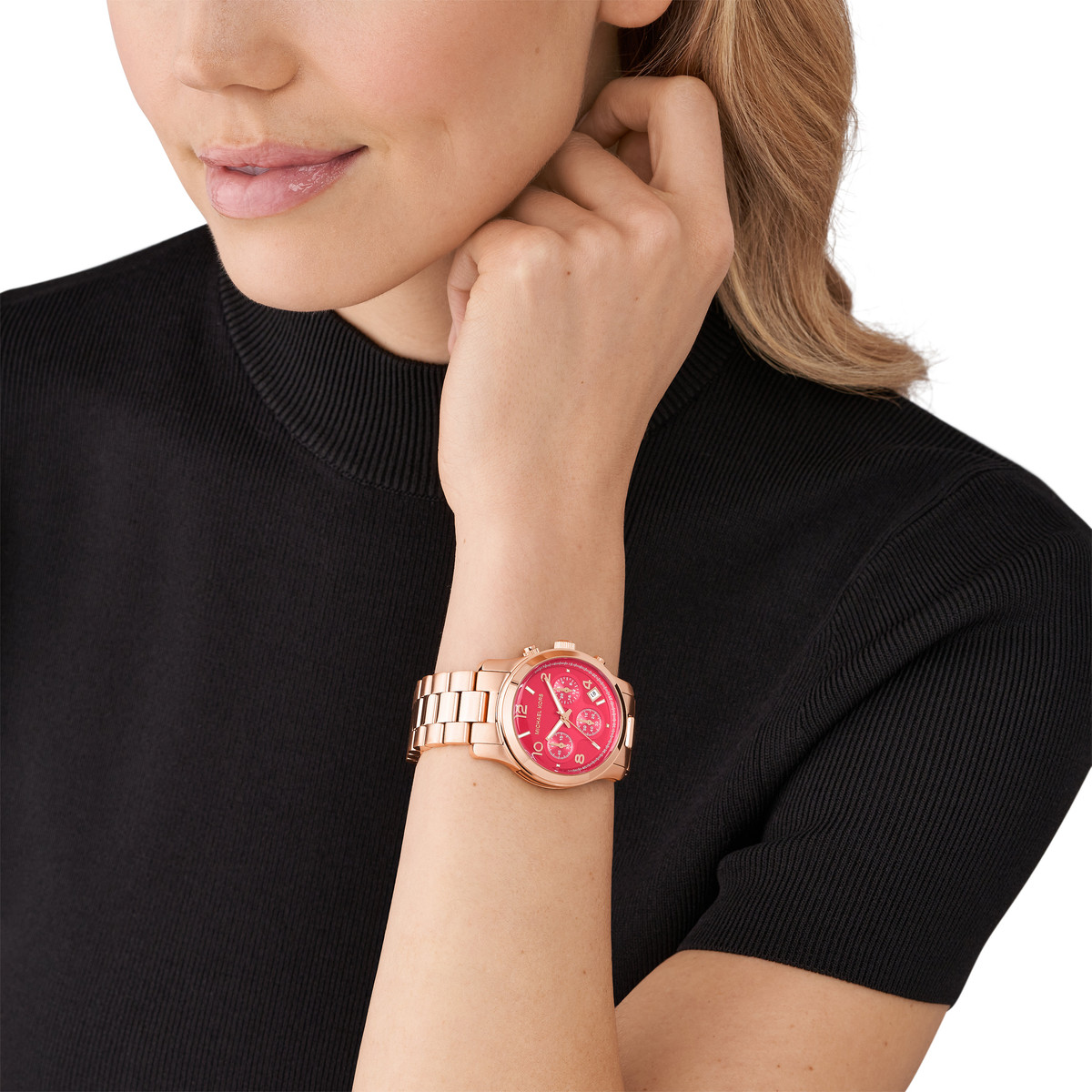 Montre MICHAEL KORS Runway femme  doré rose