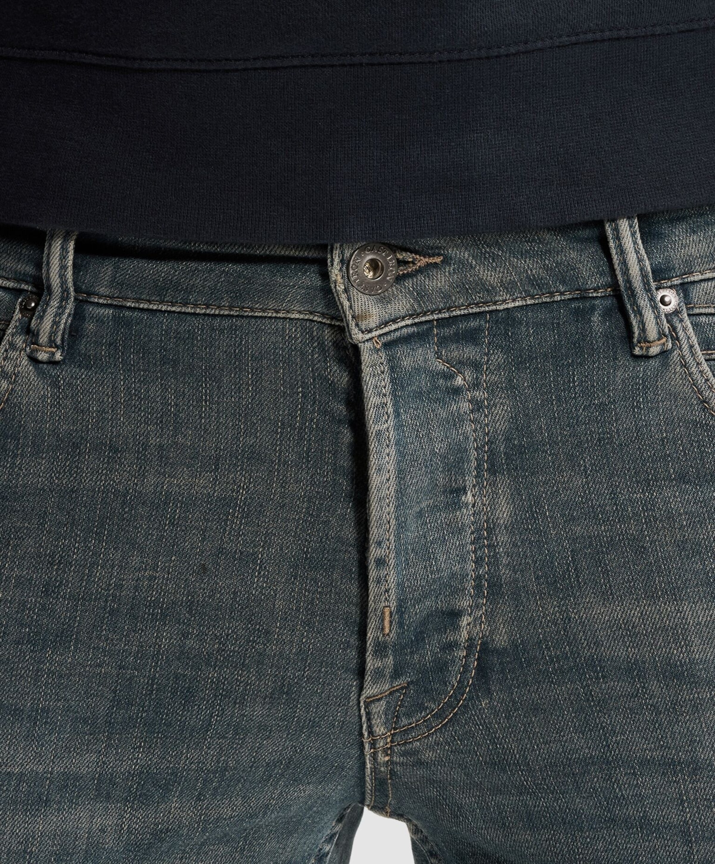 Cast Iron SHIFTBACK TAPERED NIGHT COAL BLACK heren jeans groen