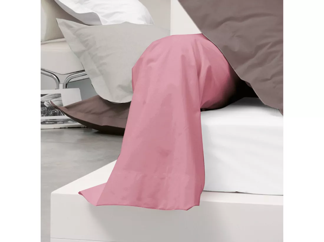 Taie de traversin uni 140x43 cm coton ALTO Macaron