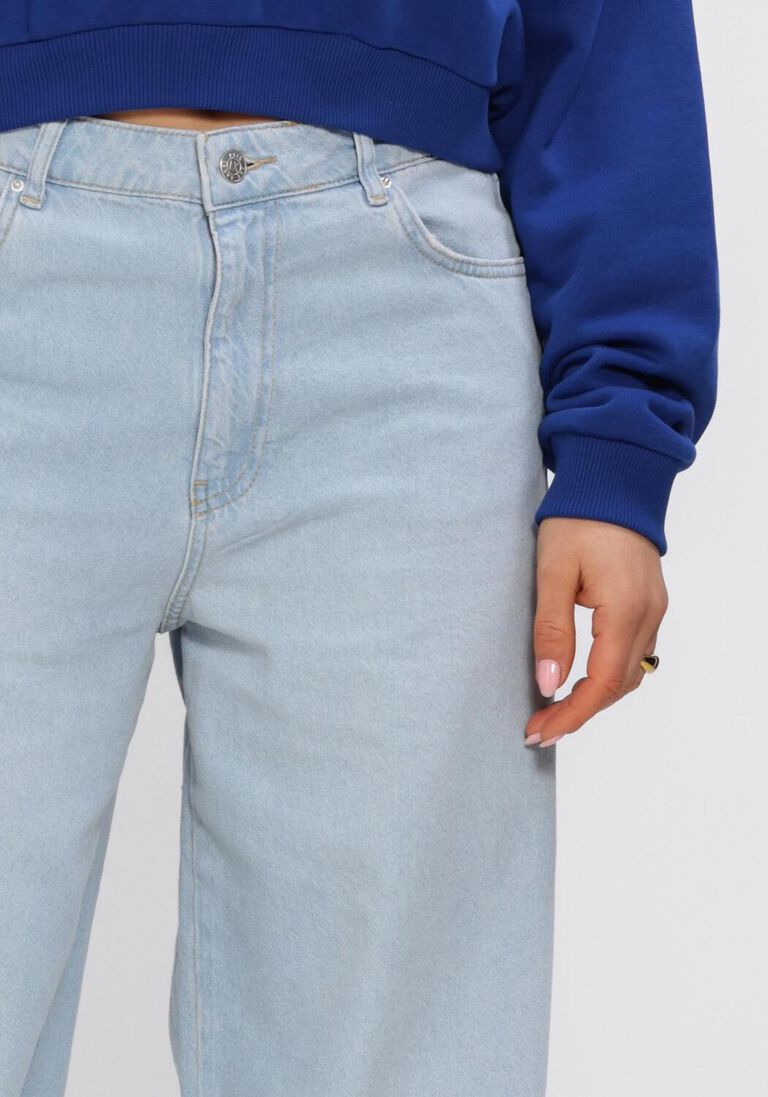 lichtblauwe alix the label wide jeans ladies woven flowy denim pants