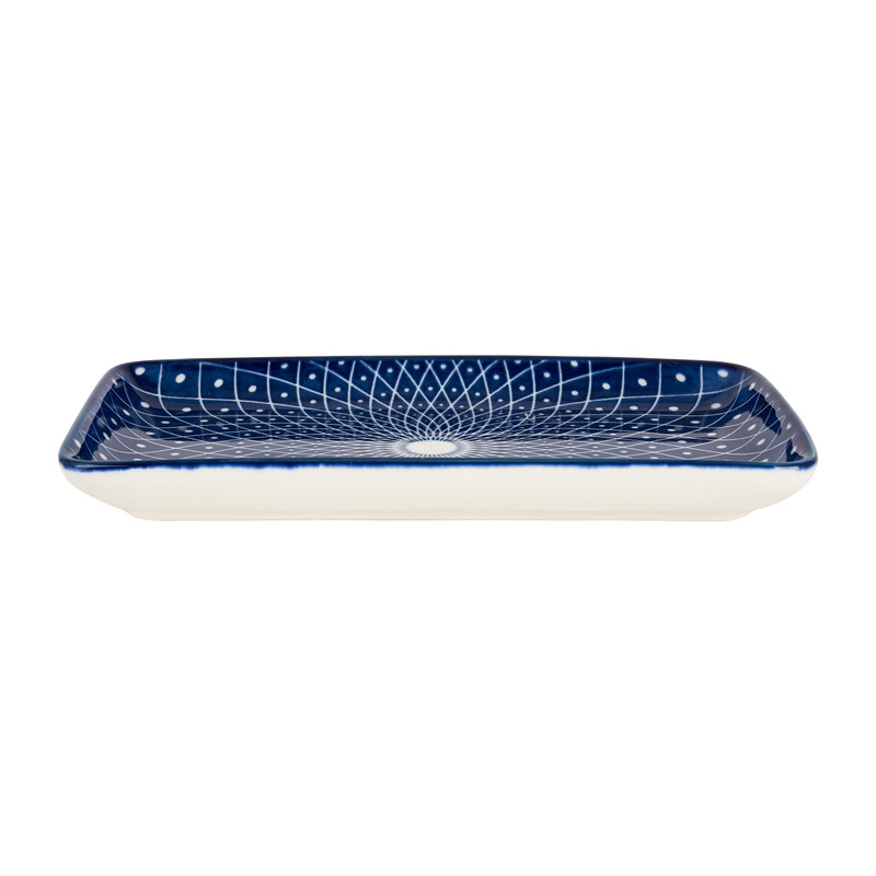 Bord blue print - diamonds - 20x11 cm