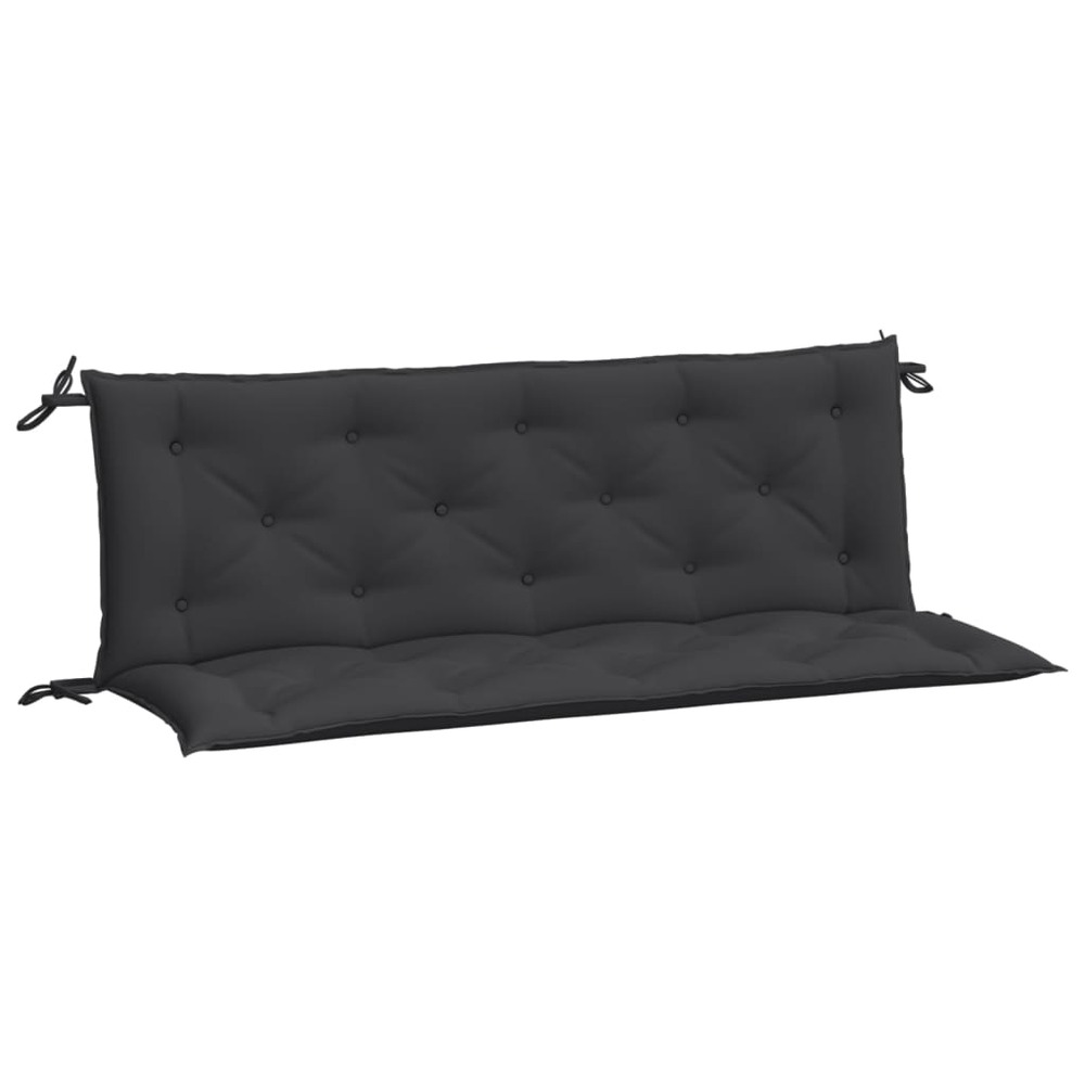 Coussins de banc de jardin 2 pcs noir 150x50x7 cm tissu oxford