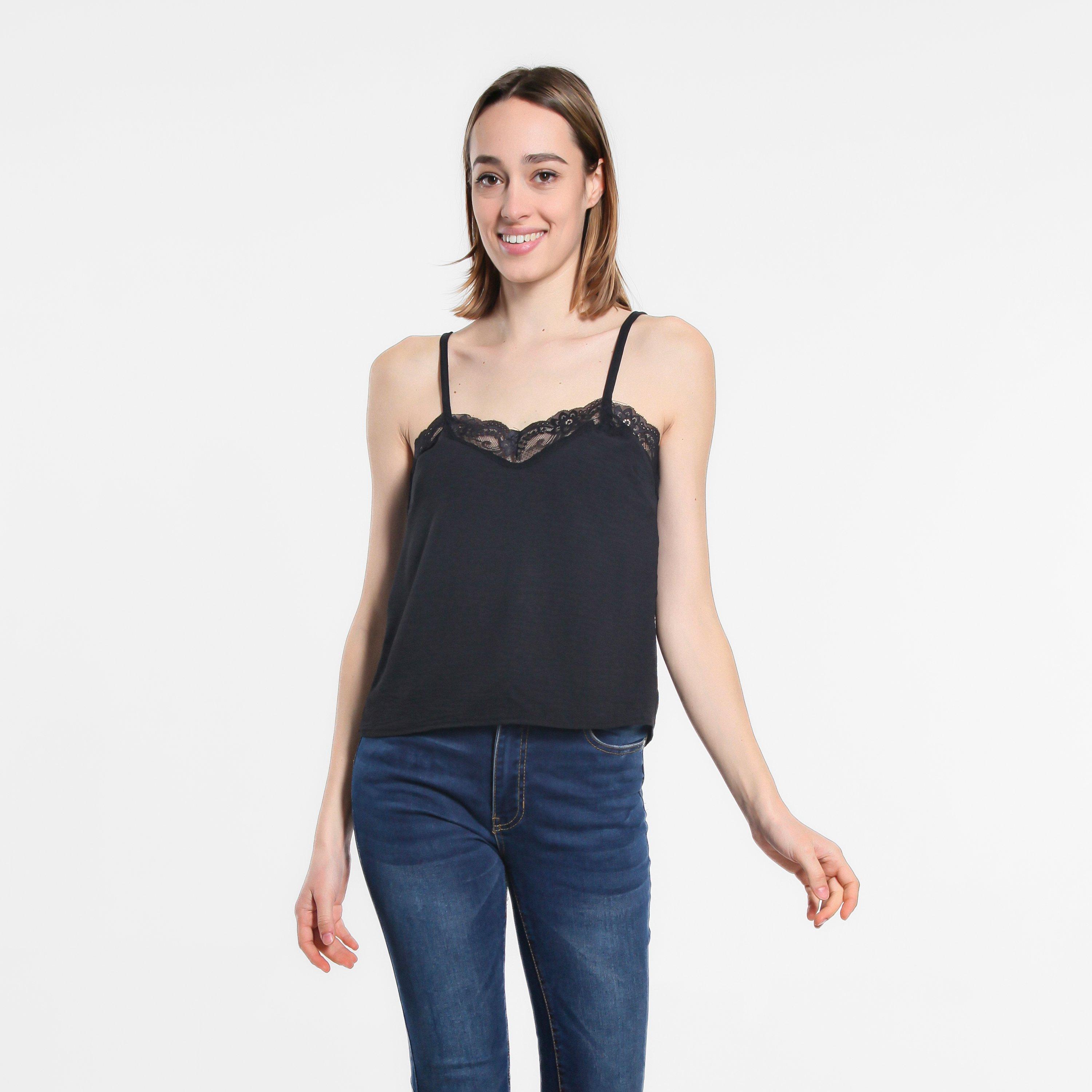 Be You BY Lace Trim Cami Top Womens