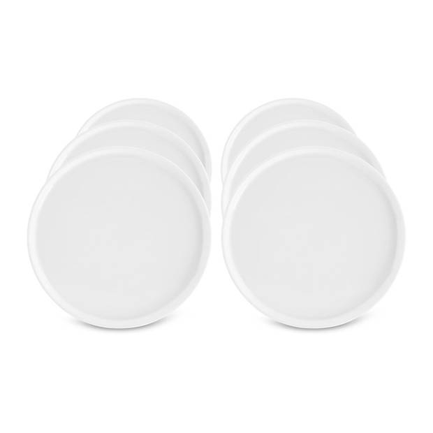 Blokker gebaksbord Vienna Modern - ø 17 cm - wit - 6 stuks