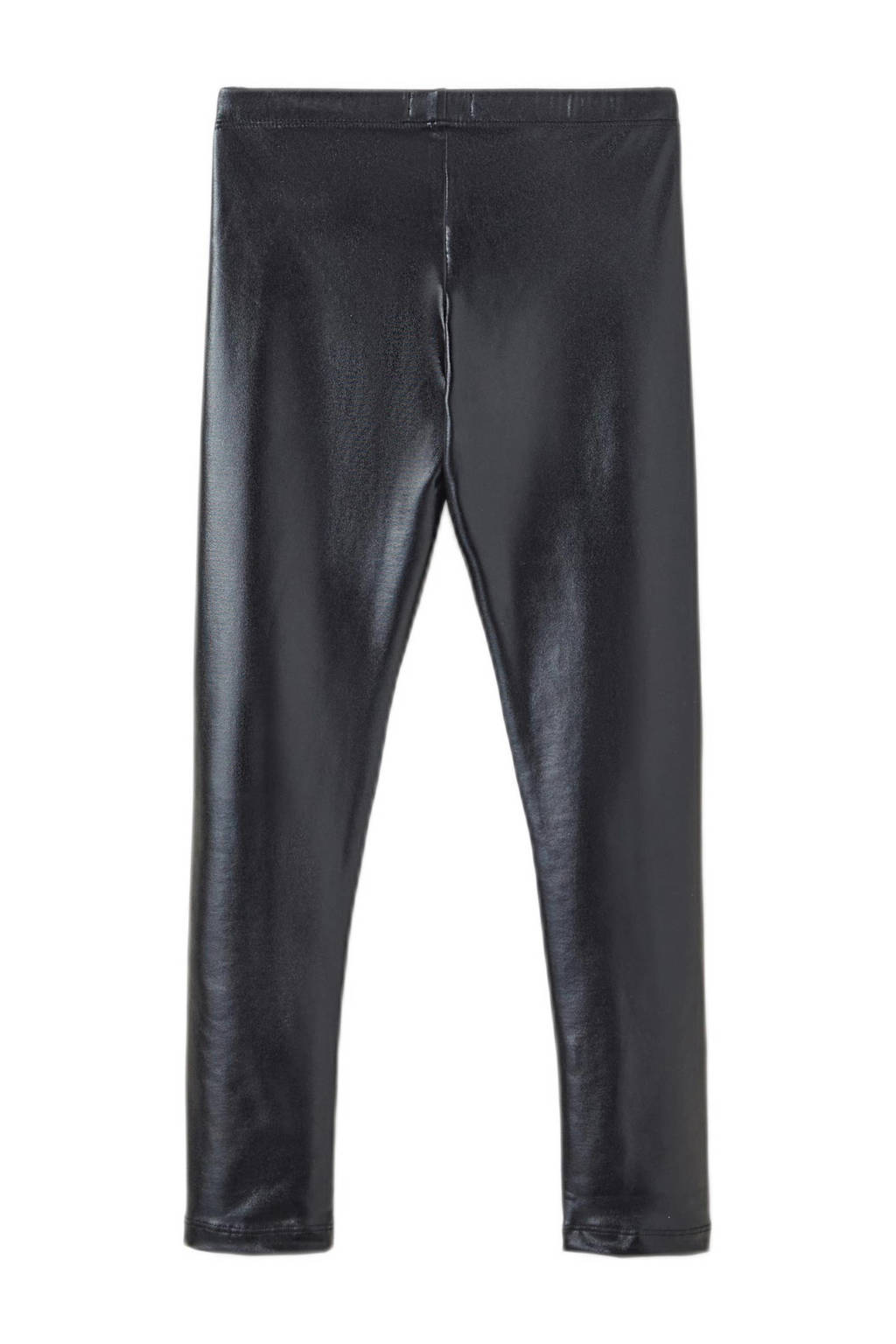 NAME IT imitatieleren slim fit tregging NKFKIVA zwart