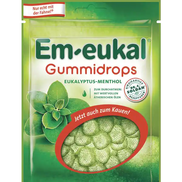 Gummibonbons Eulalyptus-Menthol mit ätherischen Ölen
