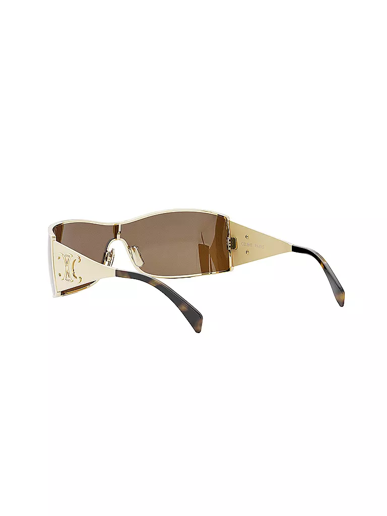 CELINE Maxi Metal Triomphe goldene Mask Sonnenbrille gold