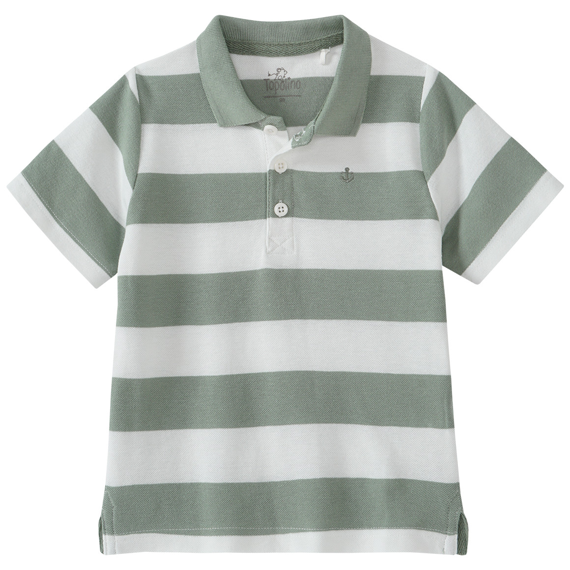 Topolino Jungen Poloshirt mit Streifen oliv / weiss