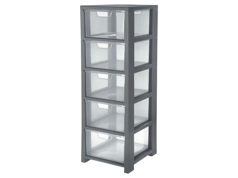 Skuffesystem, postnummer, 95,6 x 35 x 32,5 cm, 5 skuffer