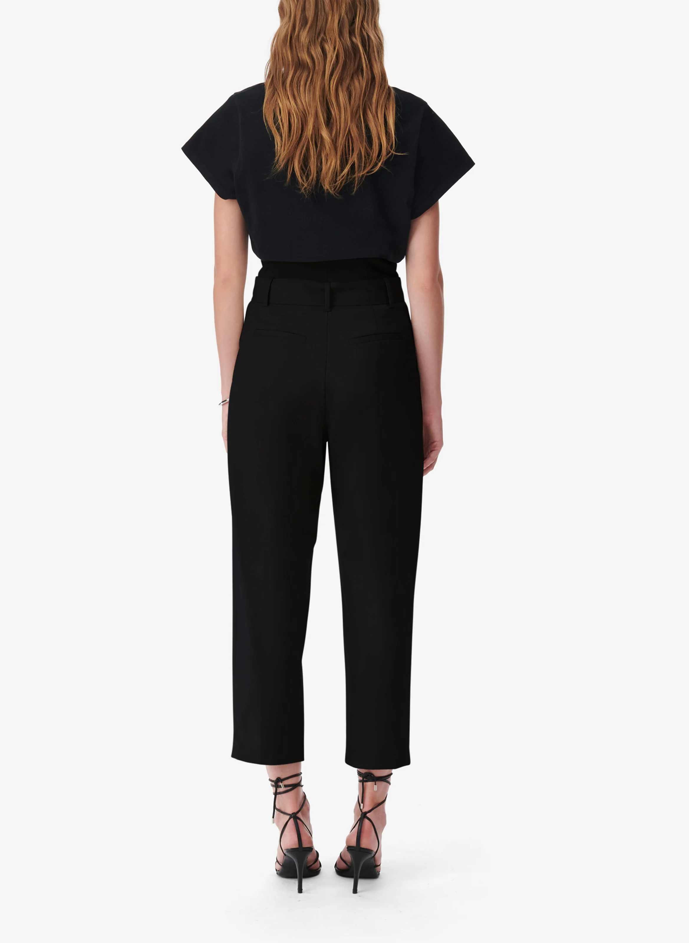 ARRISON - Pantalon droit en laine mélangée | Noir