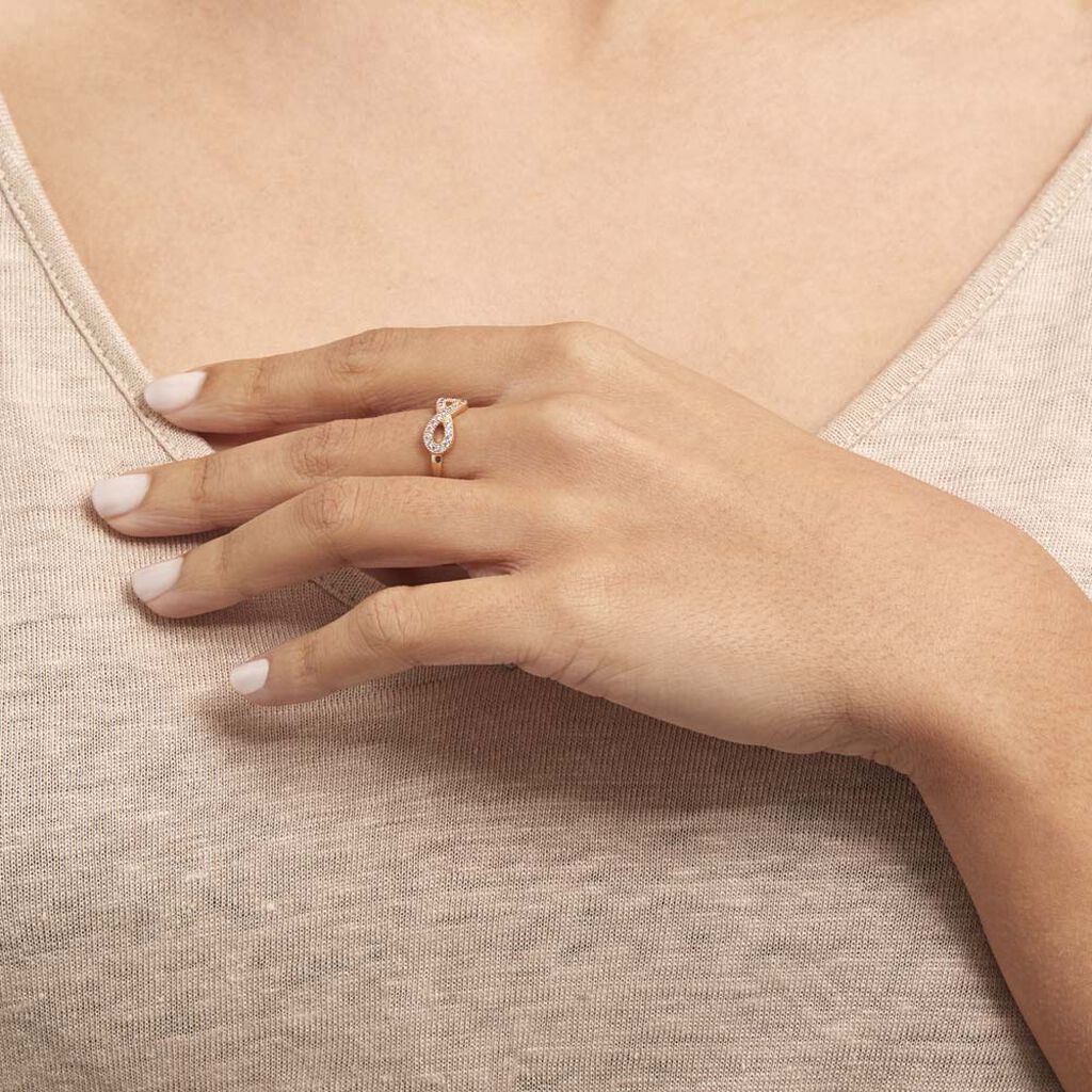 Bague Merane Plaqué Or Jaune Oxyde De Zirconium