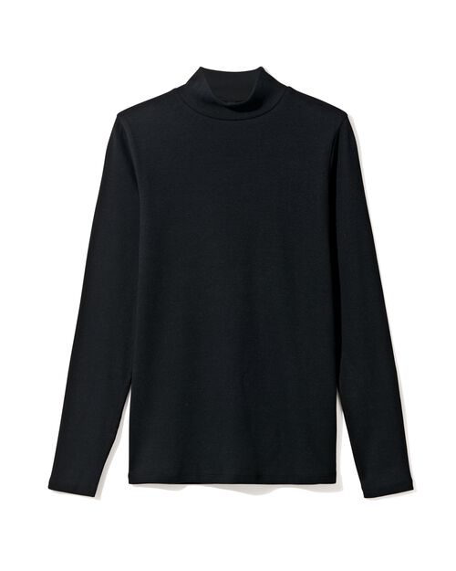 t-shirt femme Clara côtelé noir