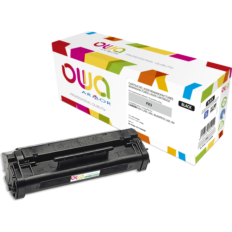 Toner remanufacturé OWA - standard - Noir - pour CANON FX-3
