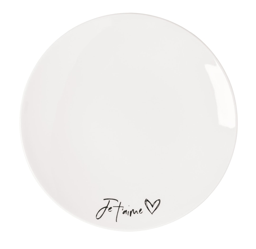 Villeroy & Boch Frühstücksteller STATEMENT JE T'AIME 21 cm Porzellan weiß