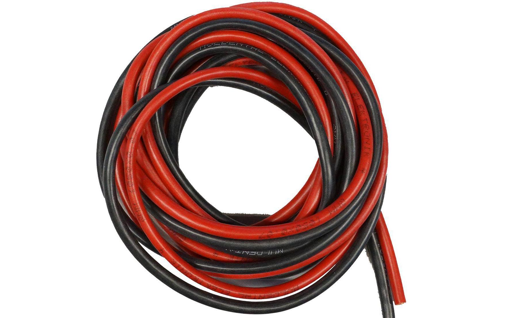 Silikonlitze 4 mm² 2 x 2 mSilikonlitze Rot & Schwarz je 2 m