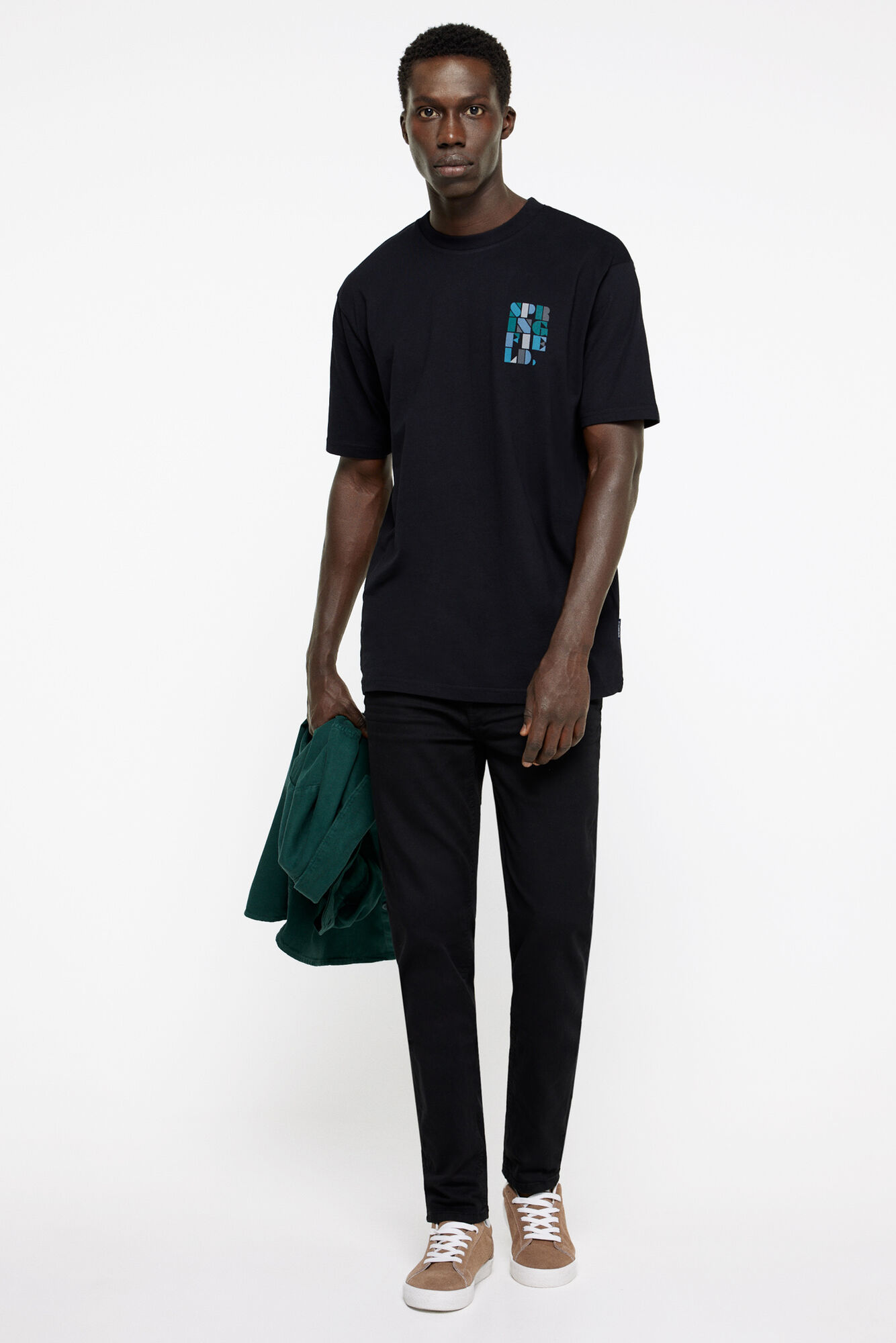 Calça skinny de cinco bolsos