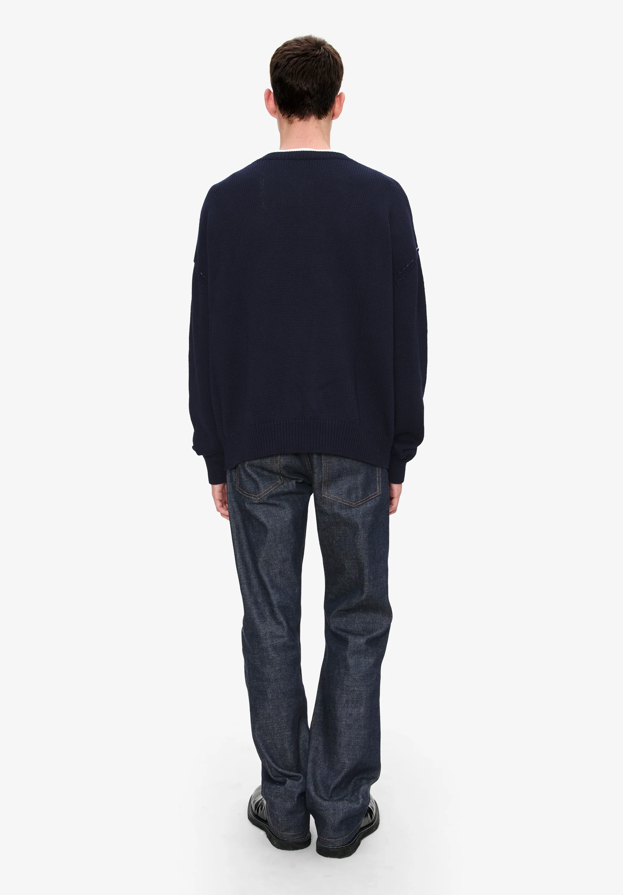 pull col rond - Dark navy