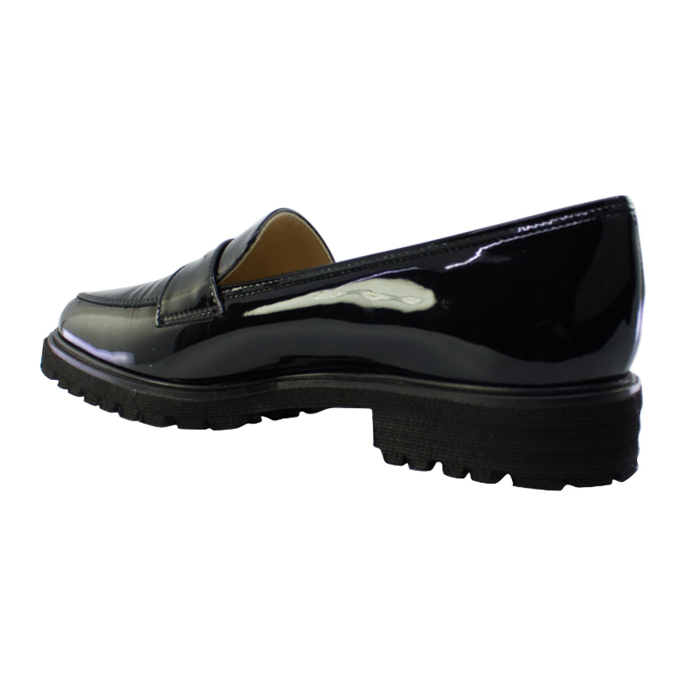 Shuz Loafers, kvinder, sort lak