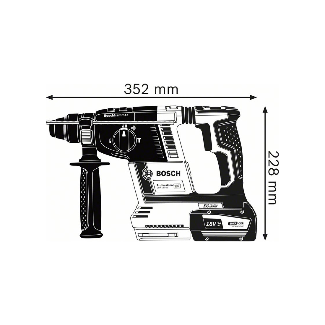 Bosch GBH 18V-26 Bohrh(L) solo CLC (0 611 909 001)