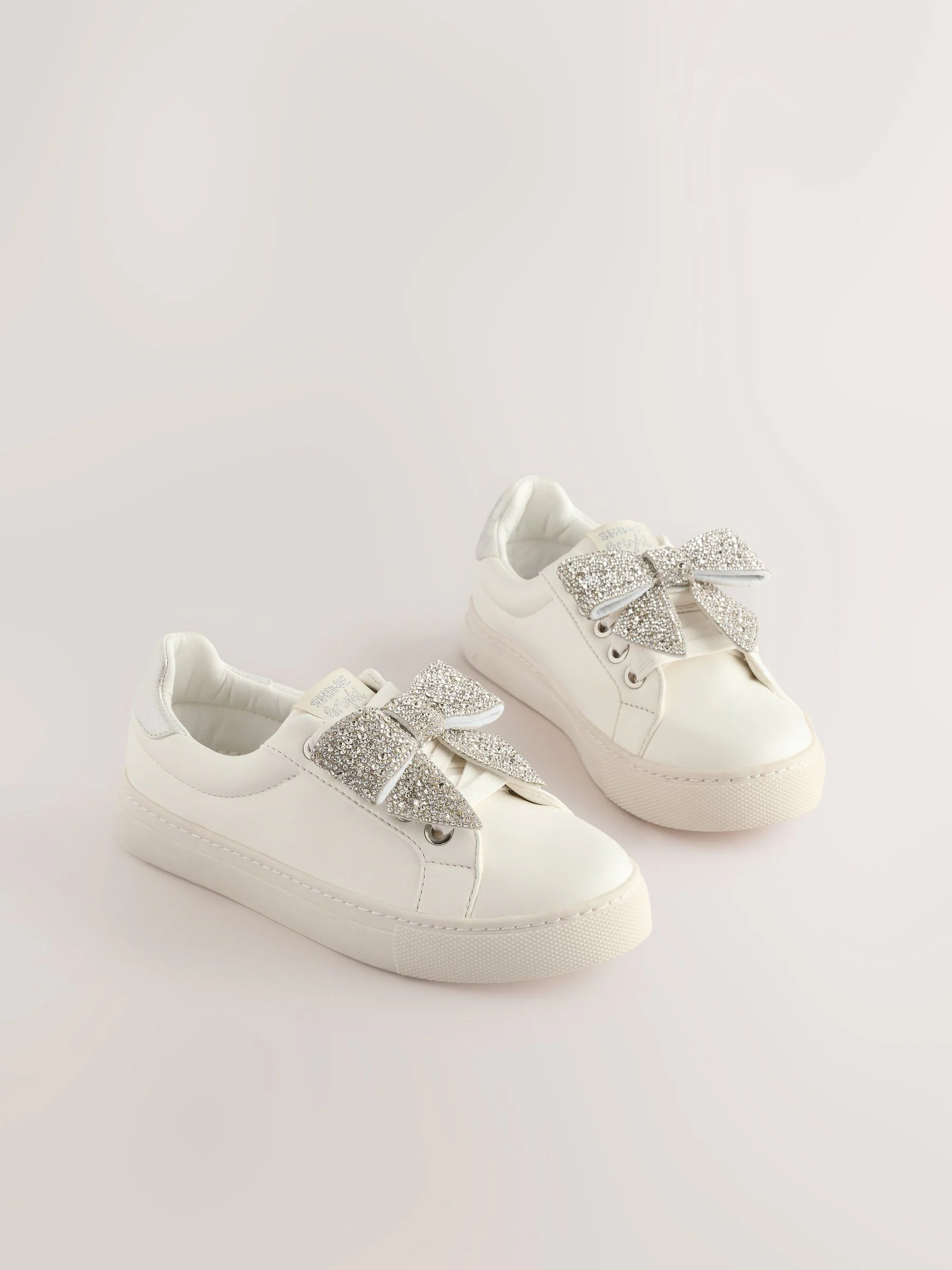 Witte Strik - Occasion Lace-Up Trainers
