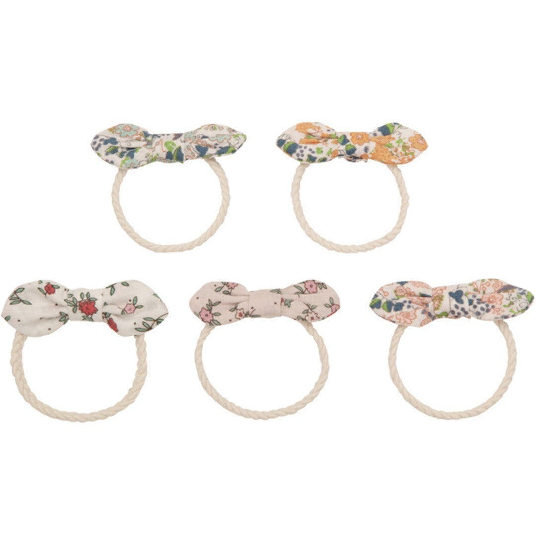 Mimi & lula haarelastiekjes flora bow - 5st
