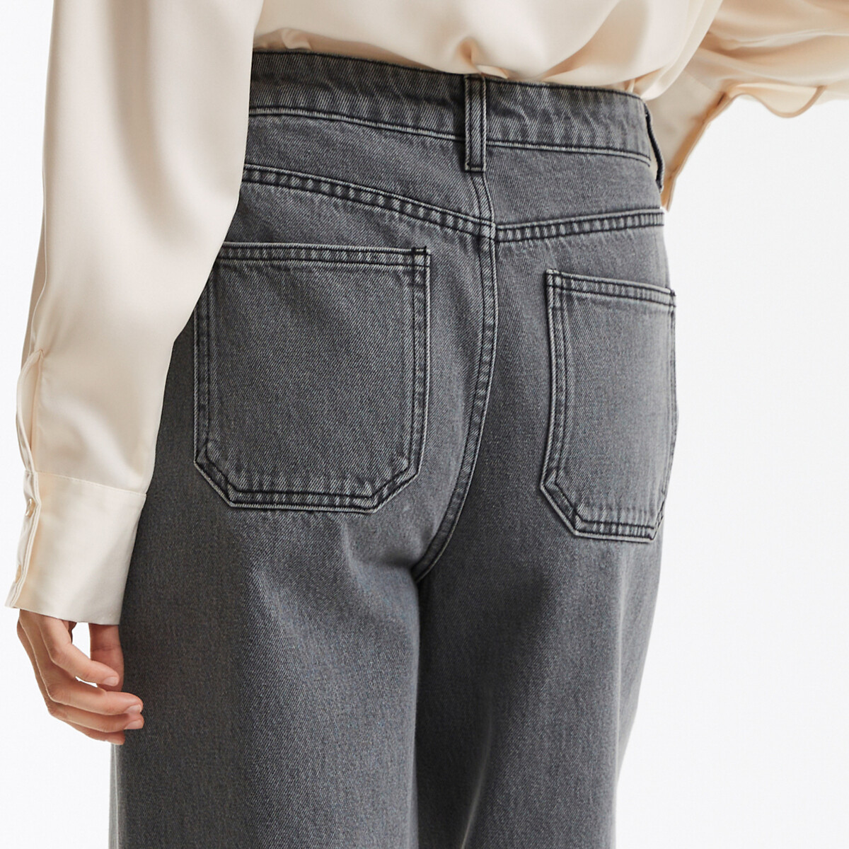 COLEÇÕES LA REDOUTE<br>Calças jeans extra grandes, cintura alta