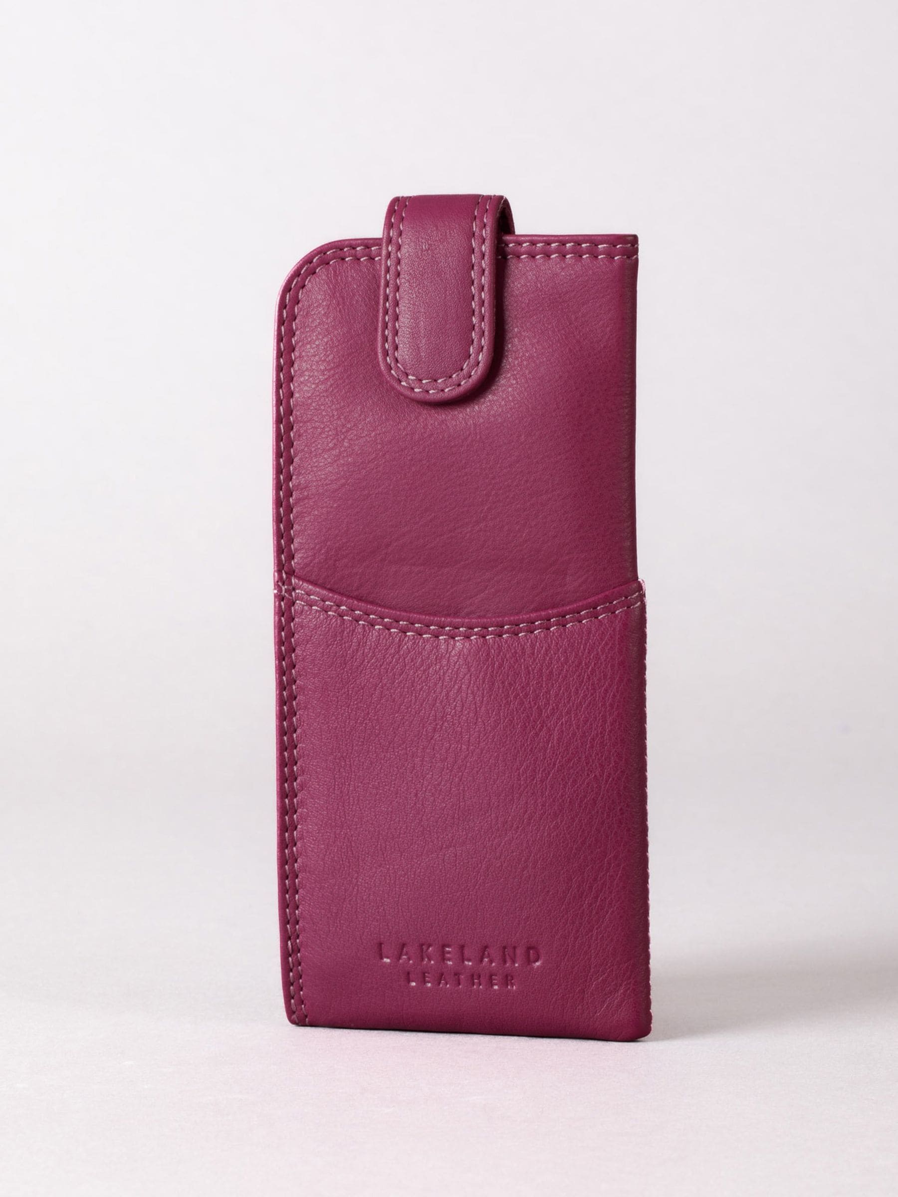 Cranberry - Lakeland Leather Glasses Case