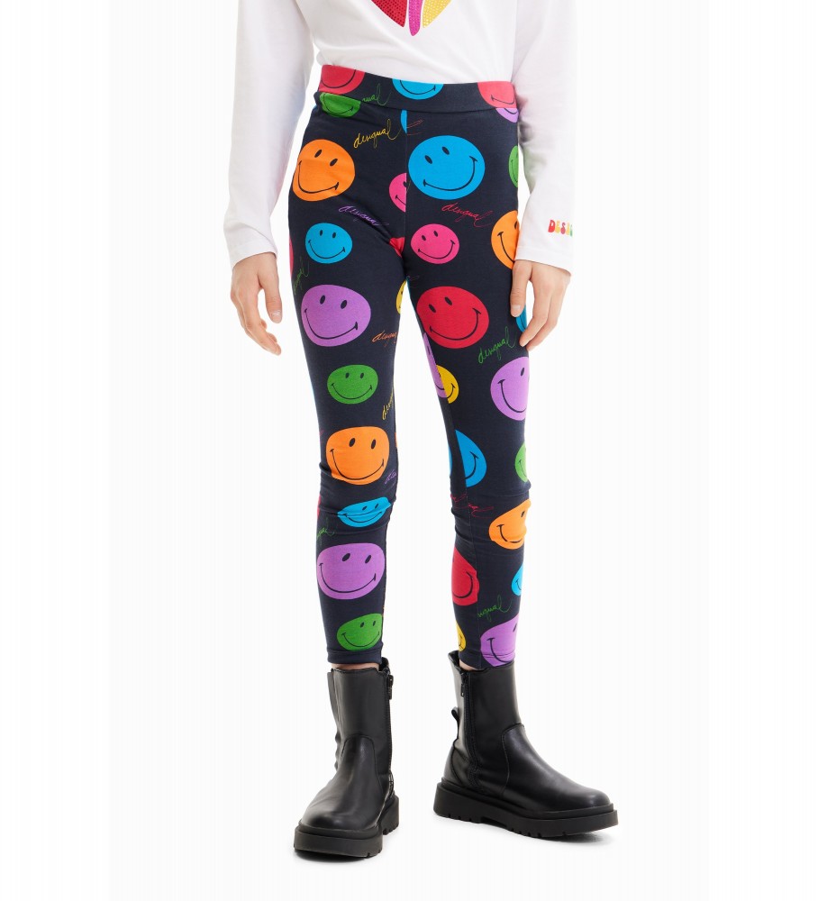 Calça legging preta Desigual Angel Smiley